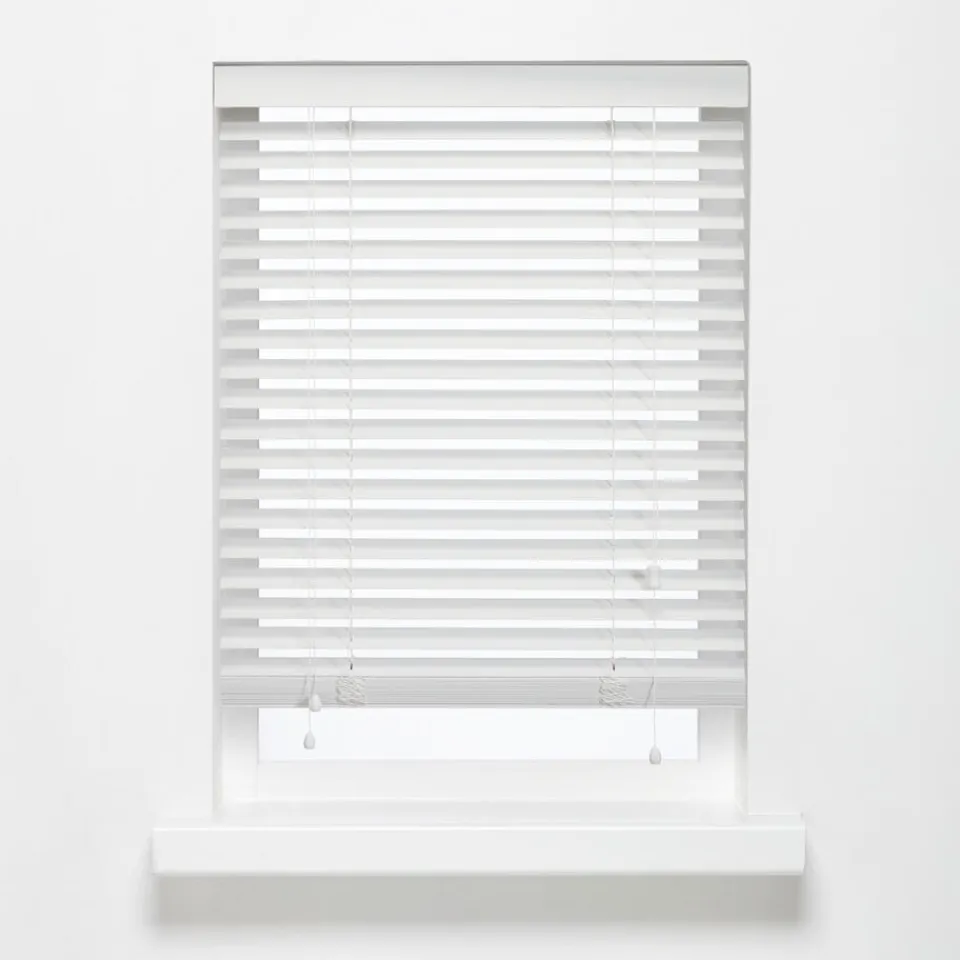 Kwantum Houten Jaloezieën|Bamboe Jaloezie Jax Wit 80x175 Cm