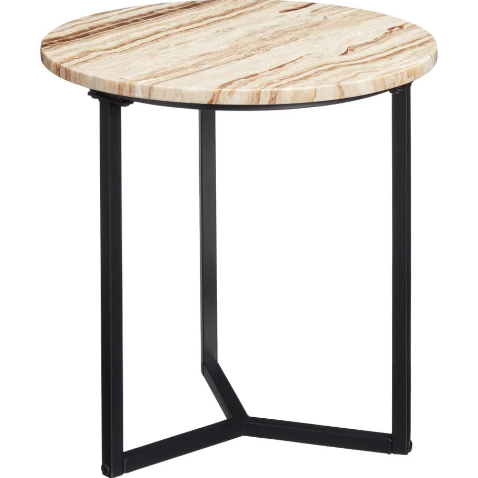 Kwantum Bijzettafels|Bijzettafel Corato Marmer Naturel - Ø 50cm ø 50 Cm
