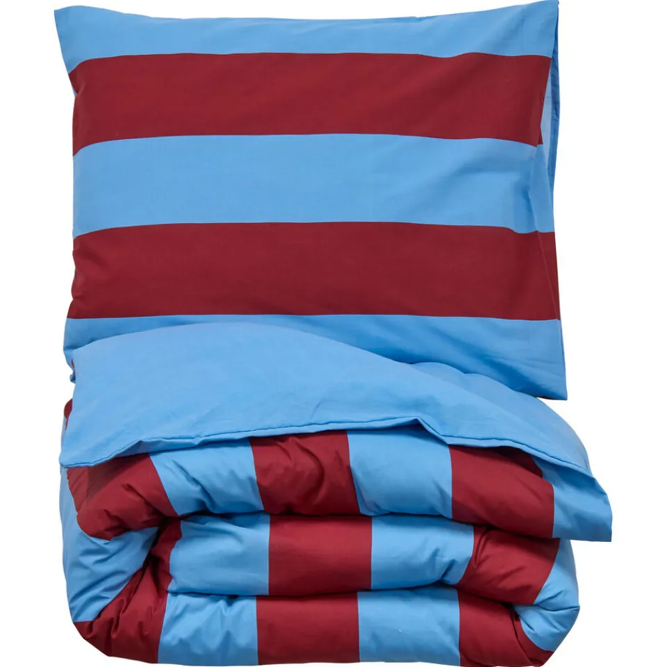 Kwantum Dekbedovertrekken|Beddengoed|Dekbedovertrek Ezra - Blauw/rood 140x220 Cm