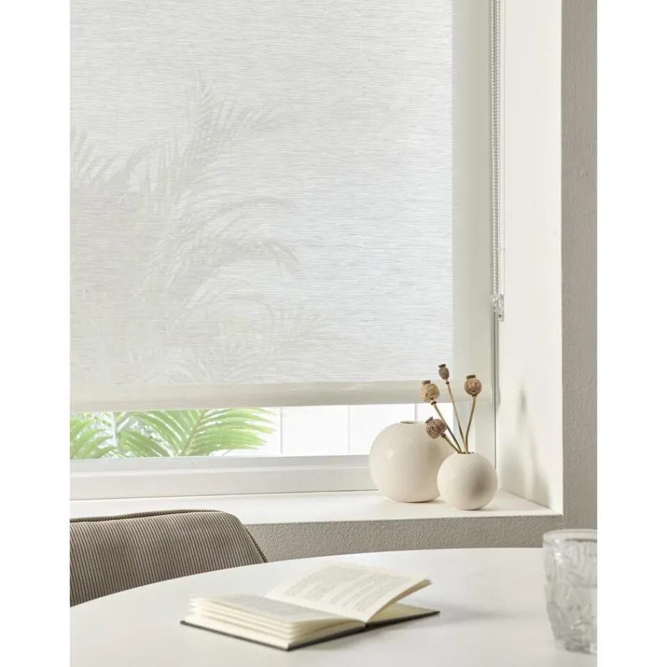 Kwantum Rolgordijnen|Fenstr Rolgordijn Fleur Wit Transparant