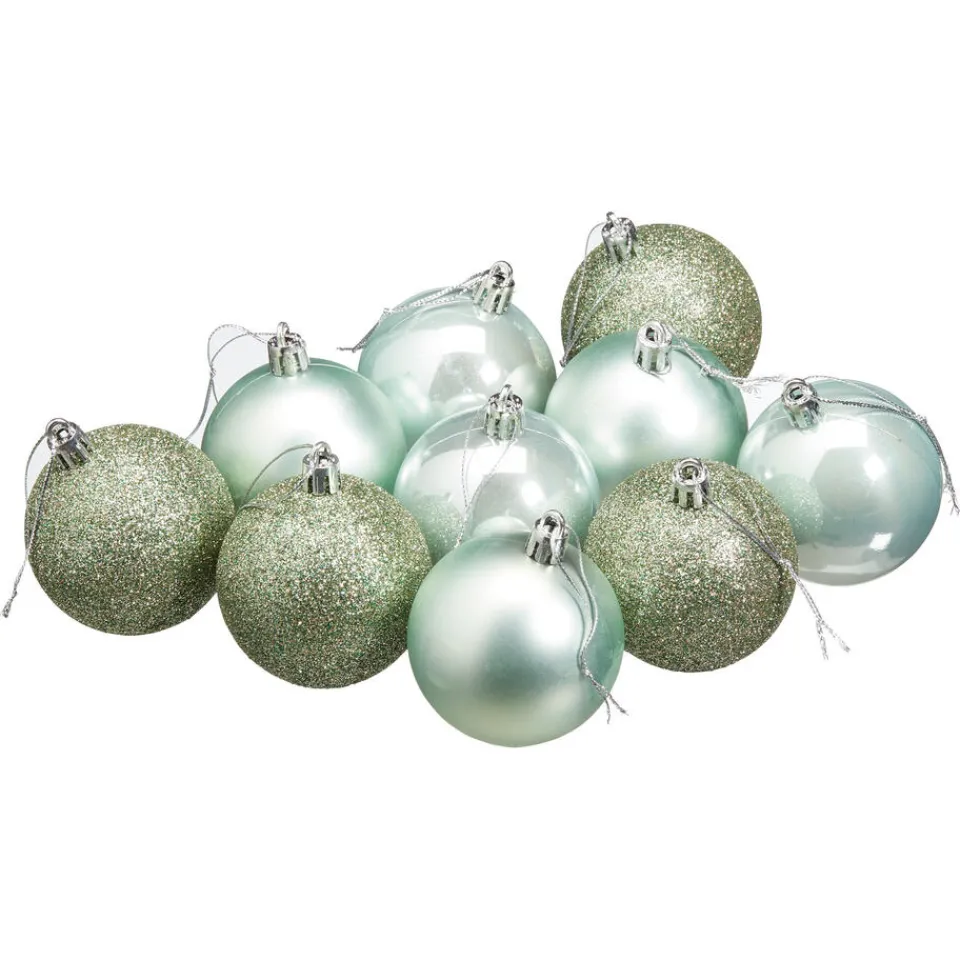 Kwantum Kerstballen & Kerstornamenten|Kerstballen Salie - 10 Stuks