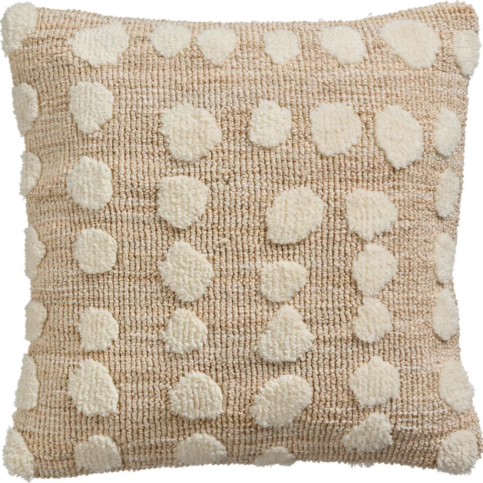 Kwantum Sierkussens|Kussen Chenille Dot Naturel 45x45 Cm