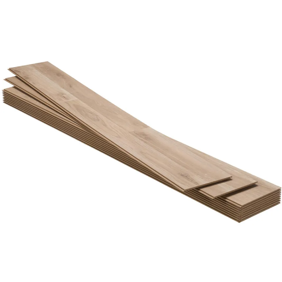 Kwantum Tegellook Laminaat|Extra Breed Laminaat|Laminaat Crestwood Naturel Eiken