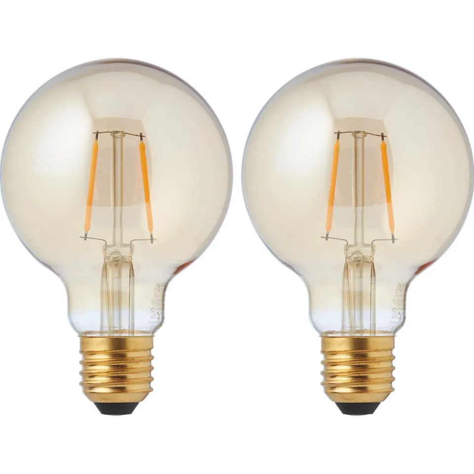 Kwantum Lichtbronnen|Led Lamp Goud 2 Stuks 80 Mm