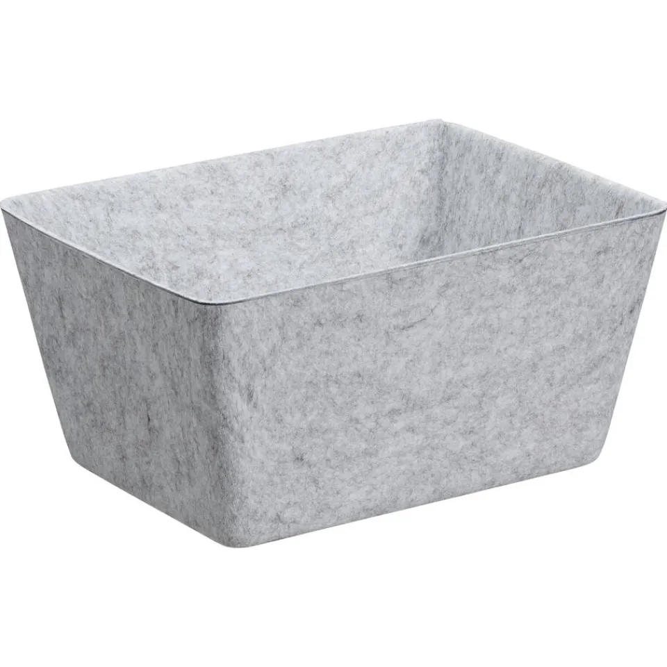 Kwantum Manden|Decoratieve Opbergdozen|Mand Vilt Grijs 30x23x15cm