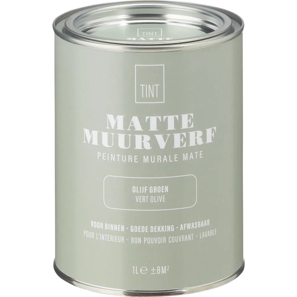 Kwantum Muurverf|Muurverf Mat Olijf Groen 1 L
