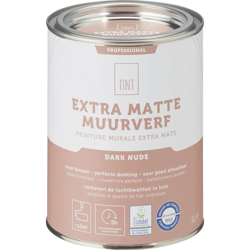 Kwantum Muurverf|Muurverf Professional Dark Nude 1 L