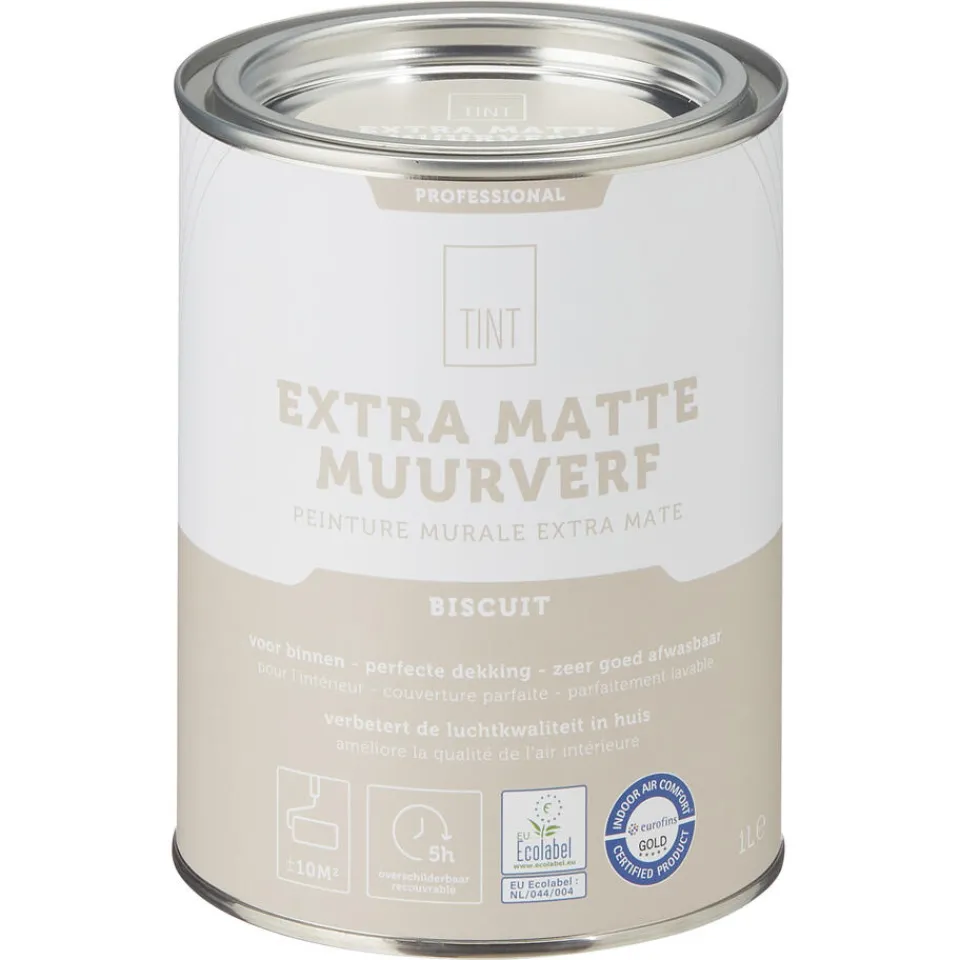 Kwantum Muurverf|Muurverf Professional Biscuit 1 L
