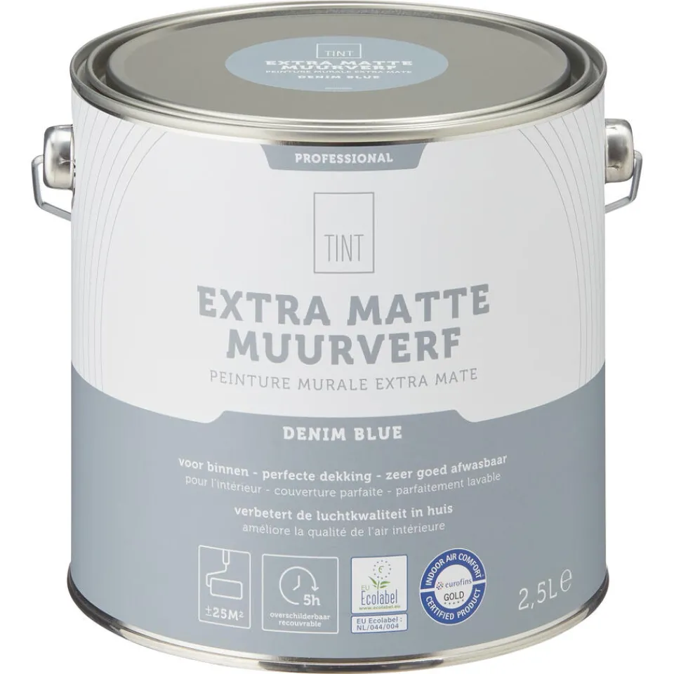Kwantum Muurverf|Muurverf Professional Denim Blue 2.5 L