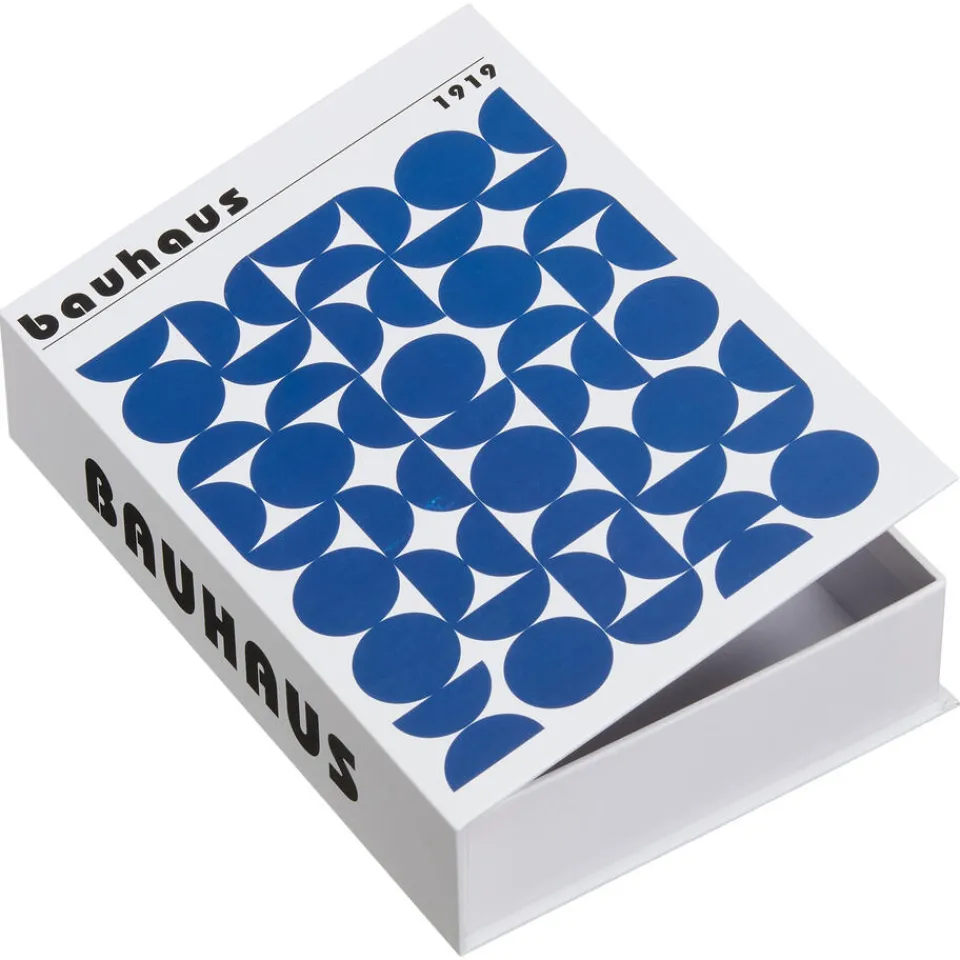 Kwantum Decoratieve Opbergdozen|Opbergboek Bauhaus Blauw 16x23x5 Cm 16x23 Cm