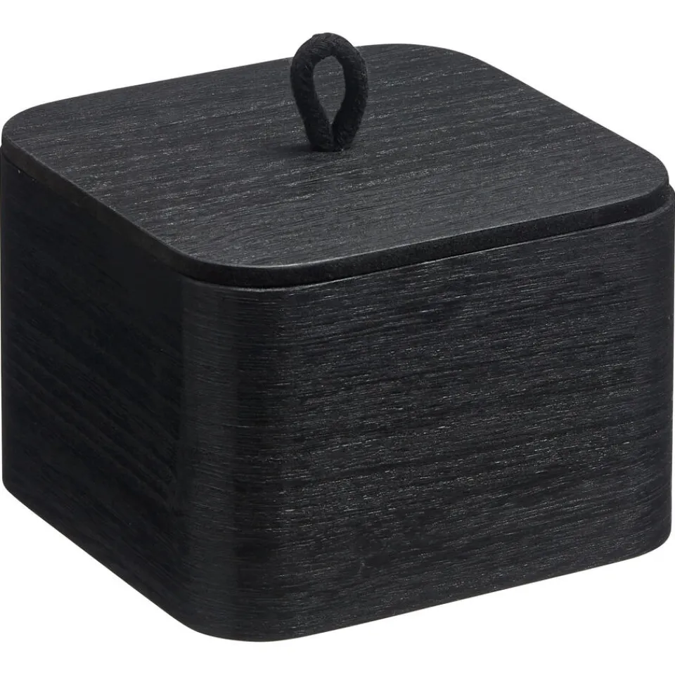 Kwantum Opbergkisten|Opbergkist Holm Zwart 14x14x10 Cm