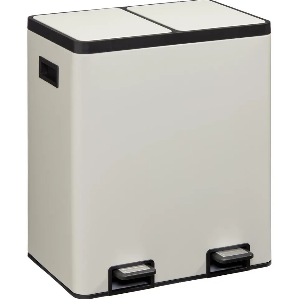 Kwantum Afvalbakken|Pedaalemmer Duo 40 Liter Grijs