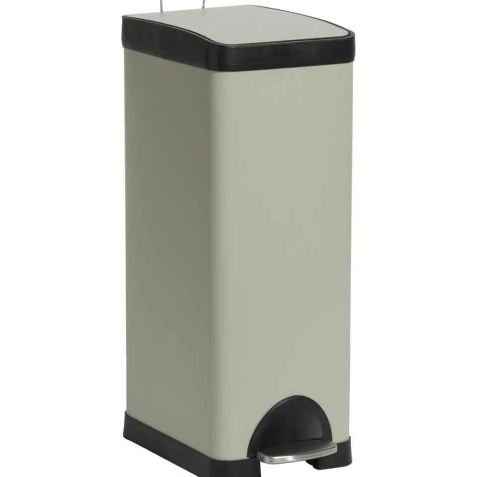 Kwantum Afvalbakken|Pedaalemmer Rechthoek 30 Liter Clay