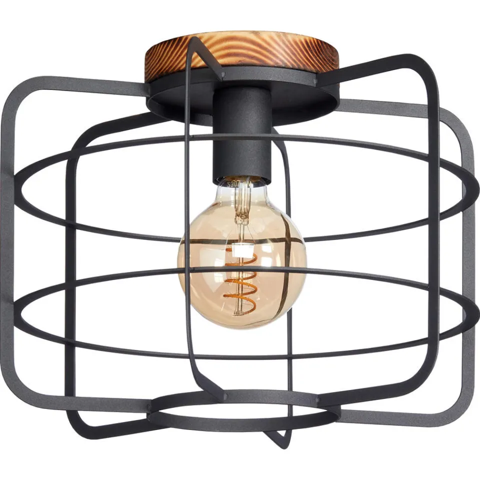 Kwantum Plafondlampen|Plafondlamp Wood Zwart