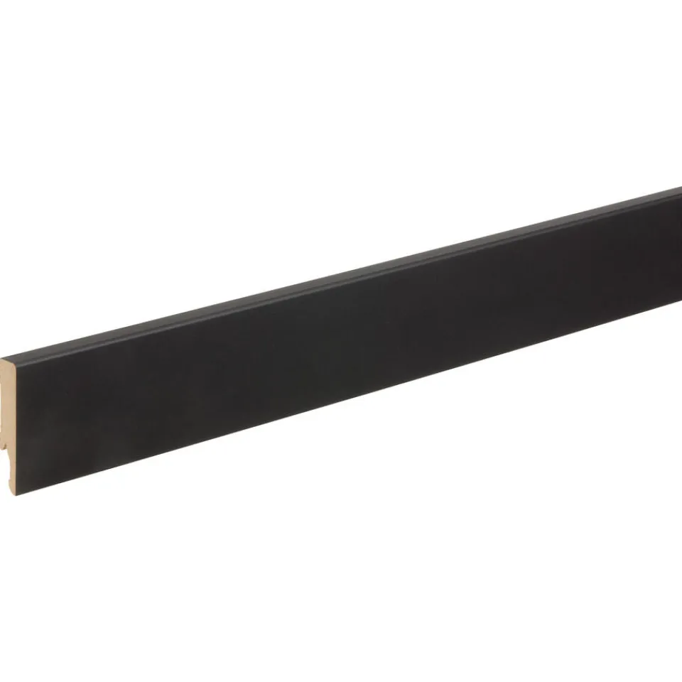 Kwantum Plinten|Plakplint MDF Zwart 7,5 X 240 Cm 240x7,5 Cm
