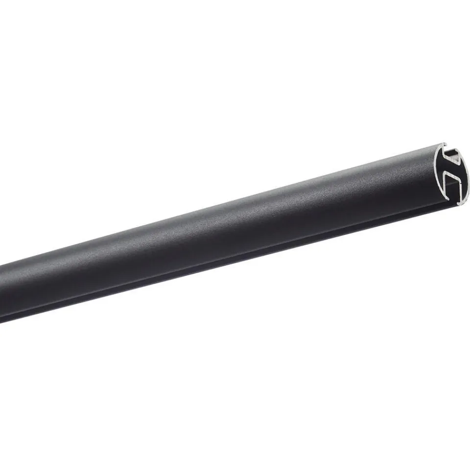 Kwantum Gordijnrails|Railroedeset 200 Cm Zwart Metaal - Ø28mm