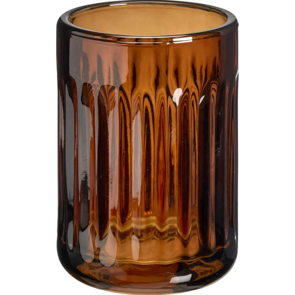 Kwantum Badkameraccessoires|Tandenborstelhouder Ribbel Amber