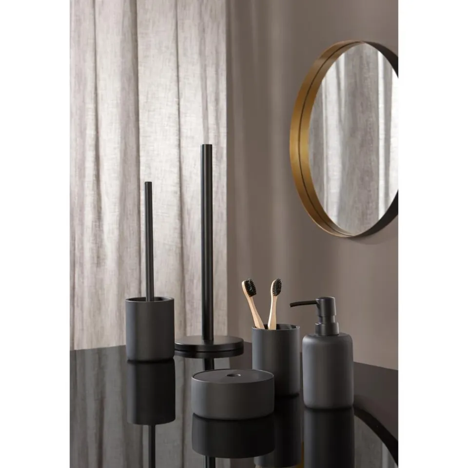 Kwantum Badkameraccessoires|Tandenborstelhouder Mat Zwart