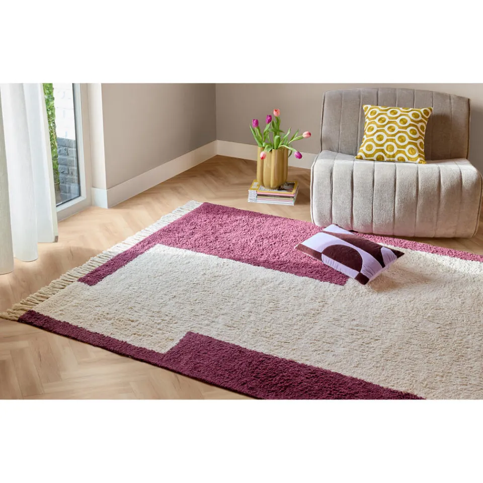 Kwantum Vloerkleden|Vloerkleden Woonkamer|Vloerkleed Ruby Bordeaux - 160x230 Cm
