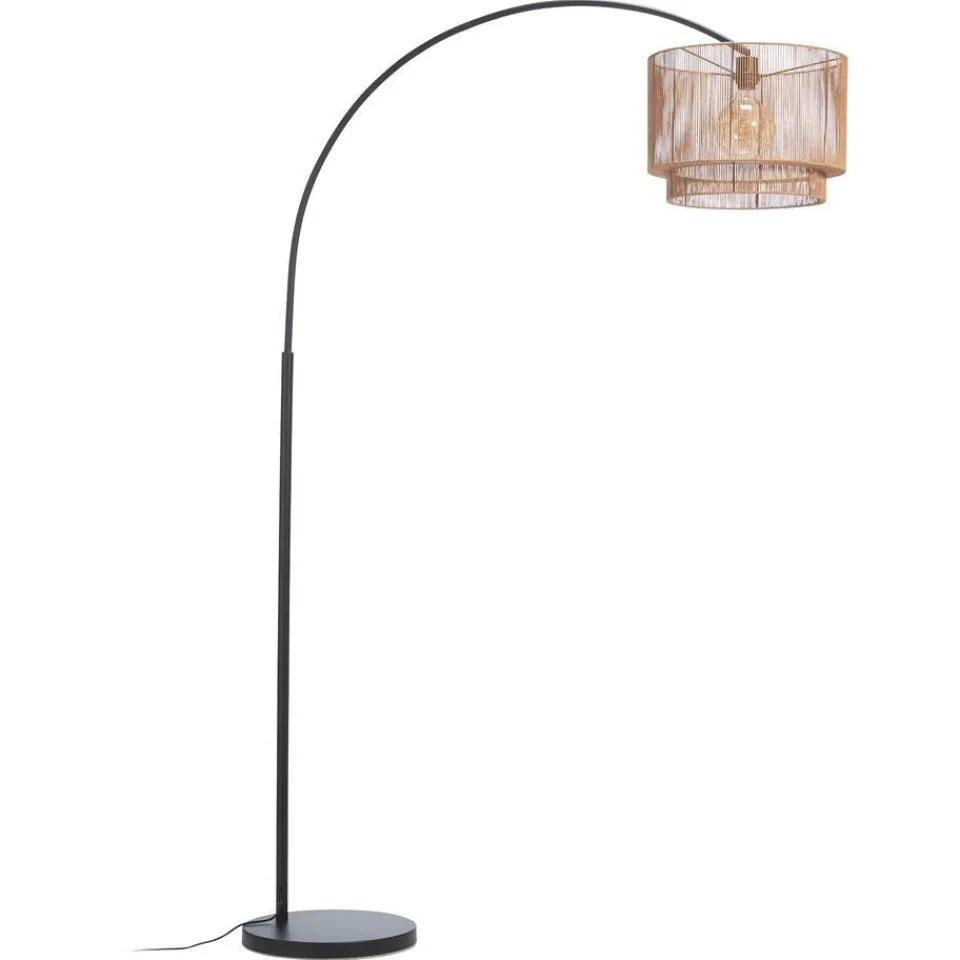 Kwantum Vloerlampen|Vloerlamp Cilen Zwart Bruin
