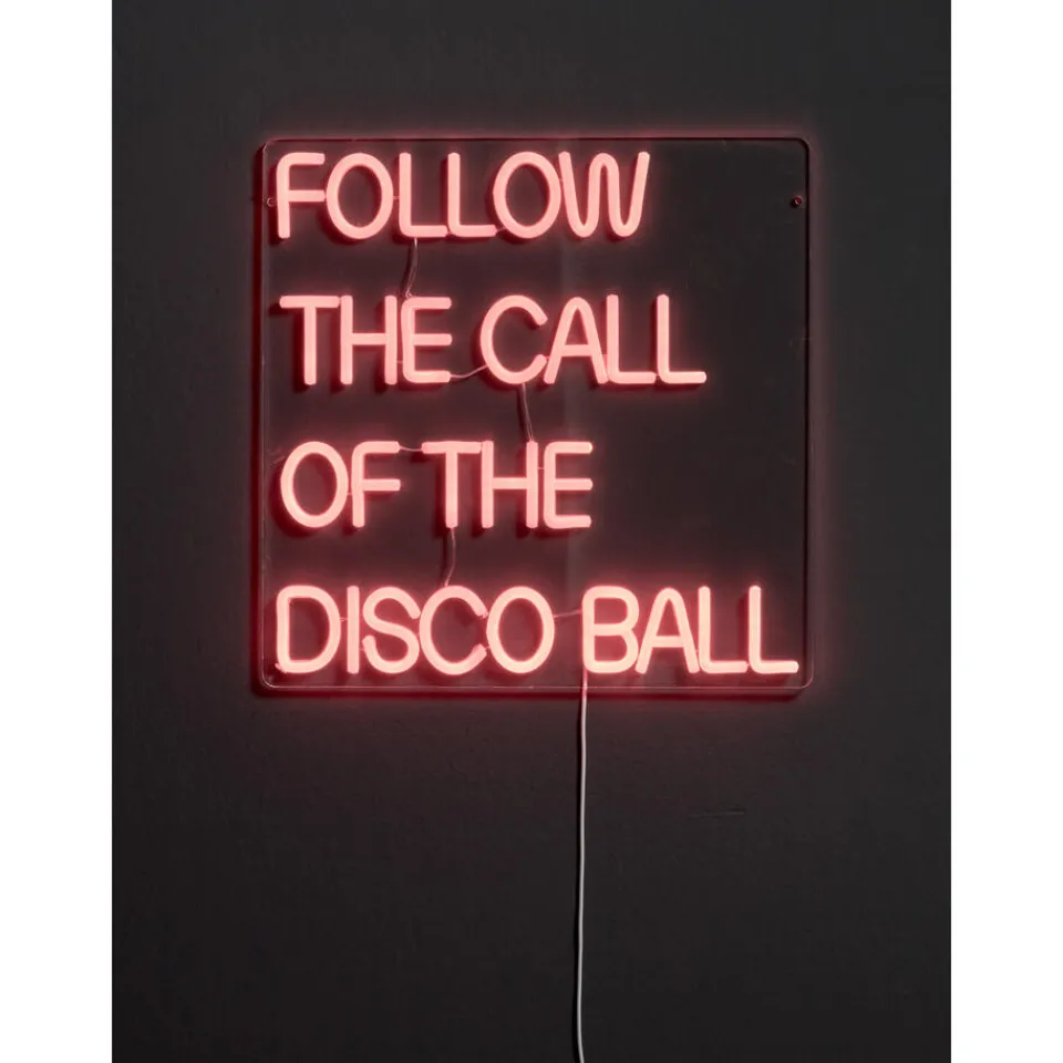Kwantum Wandlampen|Wandlamp Neon Discoball Rood